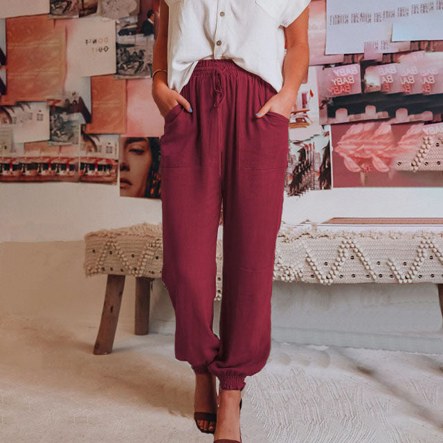 Luisa | Pantaloni eleganti con coulisse