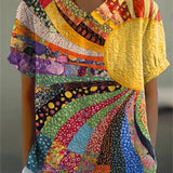 Anna-Paola | Blusa patchwork design sunburst