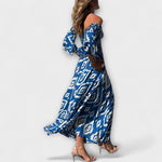 Mareike | abito con spalle scoperte con fiori marini — 8