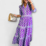 Rosa | Abito midi con catene — 7