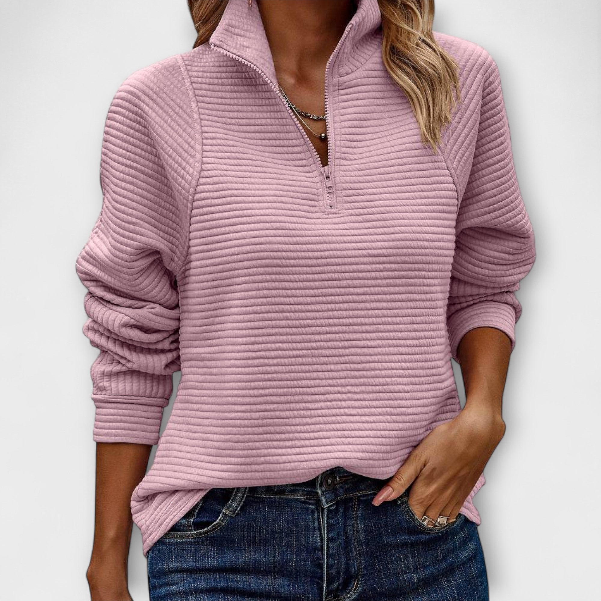 Lilly | Maglia con mezza zip — 1