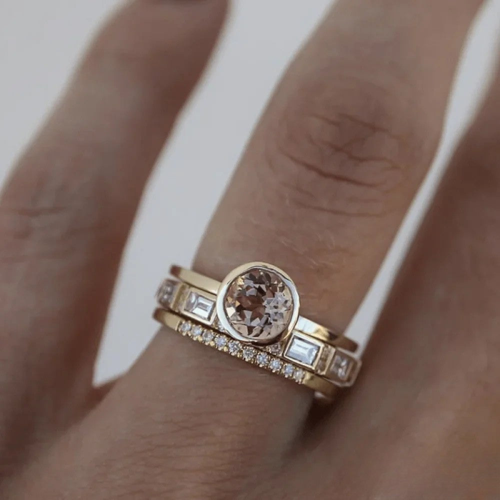 Nadine | Elegante anello con intarsio — 1