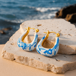 Ottilie | Orecchini con piume in tonalità oro — 1