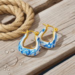 Ottilie | Orecchini con piume in tonalità oro — 2