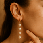 Silke | Orecchini con pendente e perla — 1