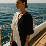 Carolin | Orecchini con pietre nere quadrate — 4