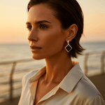 Carolin | Orecchini con pietre nere quadrate — 5