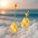 Sarah | Orecchini a goccia in oro con cristalli — 1