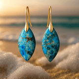 Rike | Eleganti orecchini in blu mare — 1