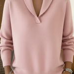 Frieda | Pullover con collo sciallato e scollo a V — 2